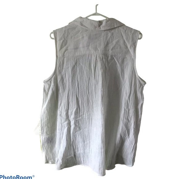 Style & Co Women's White Front-tie Blouse NWOT - Picture 7 of 7